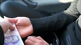 Eurobabe Holly fucked in a car for cash