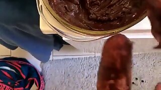 Csokoládéval borított fasz