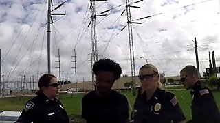 Cops Maggie And Joslyn Abusing Black Guy Outdoors