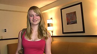 Sweet teen persuaded to have sex on cam